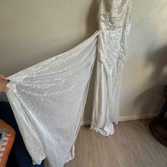 TS Couture Sparkly White Prom Dress or Wedding Gown - Picture 5 of 10